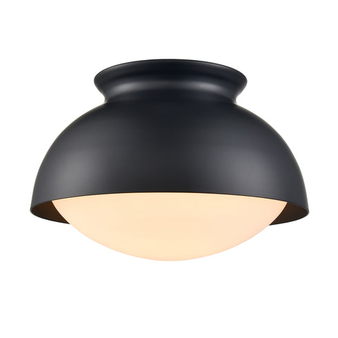 Black Glass Ceiling Light Flush Mount Fixture